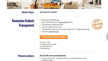 ING DiBa – 1 Millionen Depots und Neukundenbonus