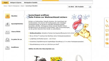 Junior Depot der comdirect bis 04. Januar 2016 mit Prämie eröffnen