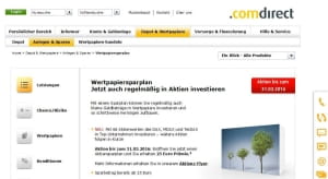 Comdirect Wertpapiersparplan