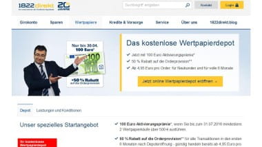 1822direkt mit 100€ Prämie für Depoteröffnung bis Ende April