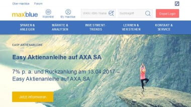 Maxblue ändert zum 1. April 2016 die Konditionen