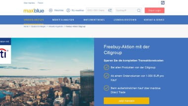 Maxblue mit Freebuy Aktion auf alle Citi-Produkte