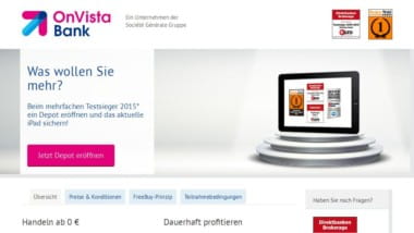 OnVista Bank feiert 15 Jahre Tätigkeit als Online Broker und bietet iPad für Neukunden bis zum 30. Juni an