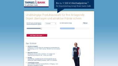 Targobank wirbt im Juli mit bis 1.500 Euro Depotwechsel Prämie für übertragene Investmentfonds