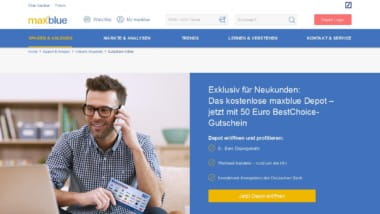 maxblue bietet seit 1. August 2016 BestChoice Gutscheine über 50 Euro Neukunden an