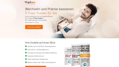 flatex wirbt mit Neukundenaktion: 5 Freetrades fü den außerbörslichen Handel!