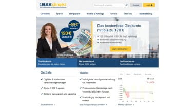 1822direkt wirbt im Januar 2016 mit bis zu 170 Euro Gutschrift für Girokonto und 150 Euro für Depot.