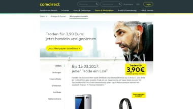 Comdirect bietet Derivate Handel ab 3,90 Euro und Gewinnspiel bis zum 15. März 2017