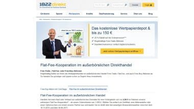 1822direkt lockt noch bis zum 30. Juni 2017 mit Flat-Fee Angebot im außerbörslichen Handel