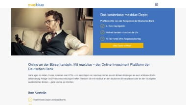 maxblue Aktion bis 30. Juni 2017 – Prämie bei Depotübertrag