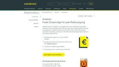 comdirect Bank bewirbt Anleihe mit 7,25% Zinsertrag p.a.